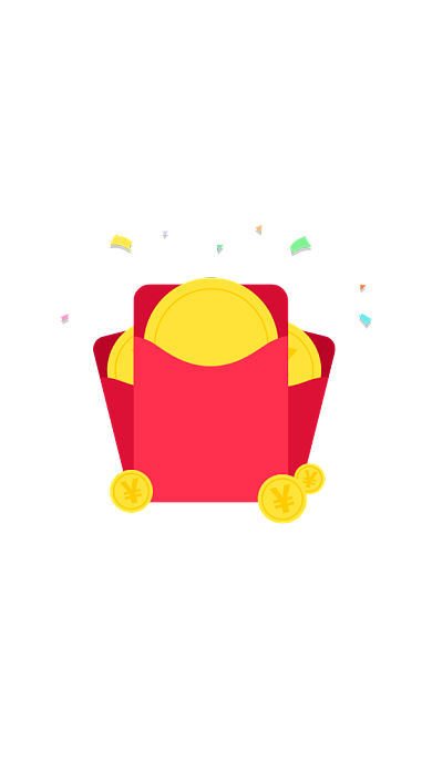 红色扁平在线应用红包领取弹窗背景