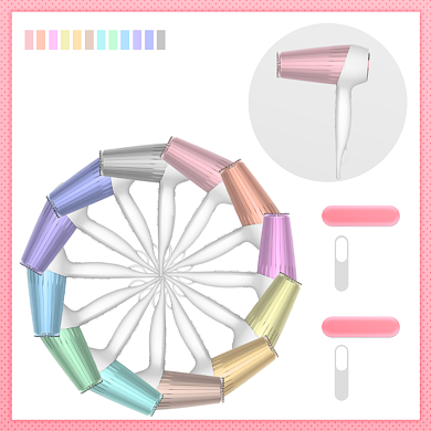 低音吹风机多色可选使用介绍可爱主图背景