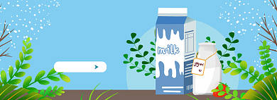 牛奶清新促销banner背景