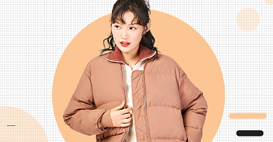 宽松版型短款外套棉服保暖港风背景