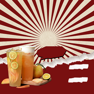 饿了么奶茶水果茶新店开业促销主图背景