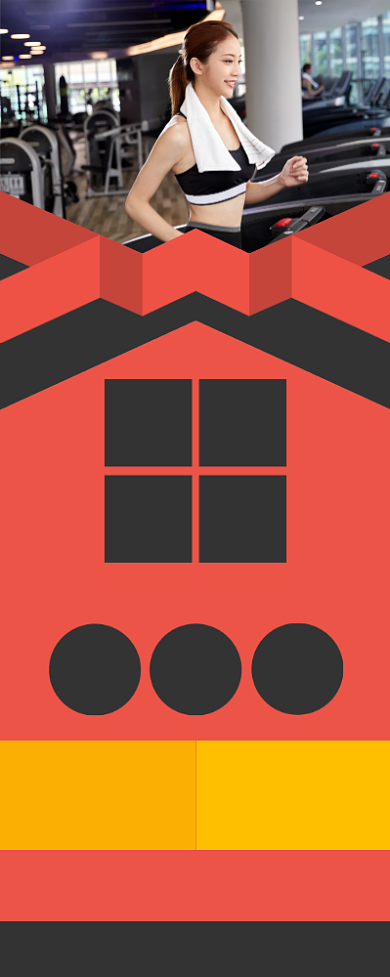 健身馆优惠活动宣传易拉宝背景