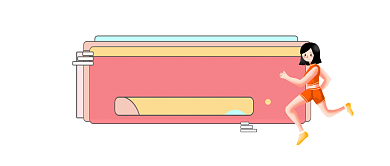 减肥训练营简约插画公众号logo背景