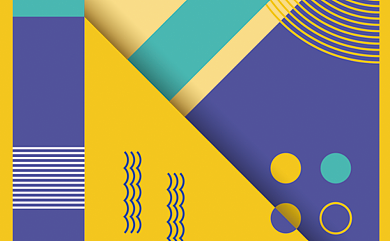 大气几何线条艺术教育培训名片背景