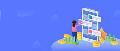 蓝色时尚理财公众号首图背景