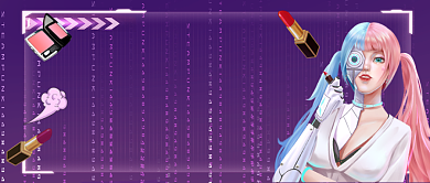 潮流美妆卡朋克风公众号首图背景