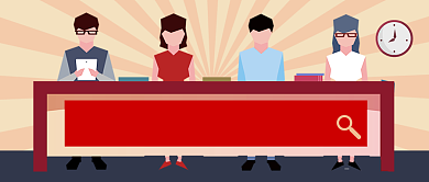 求职应聘攻略面试官卡通公众号首图背景