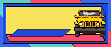 驾校招生驾考技巧卡通公众号首图背景