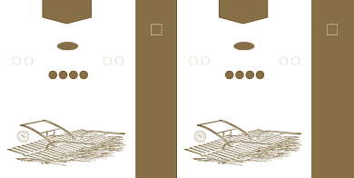 手绘插画耕田国风大米手提袋包装背景