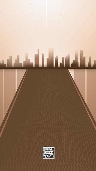 年终盛典邀请函剪影大气手机海报背景