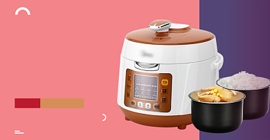 电饭煲家用大容量多功能饭锅促销海报背景