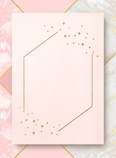 邀请唯美小清新鎏金婚礼指引海报背景