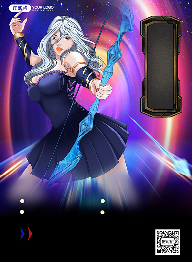 游戏上新促销简约科技卡通印刷海报背景