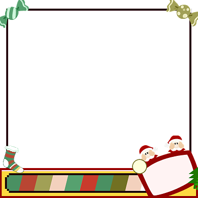 圣诞节卡通手绘边框主图图标背景