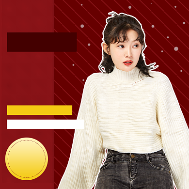 服装女装冬季圣诞节主图直通车背景