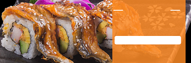 美团寿司日料鳗鱼卷促销海报背景