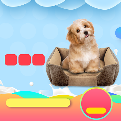 宠物用品狗窝主图直通车卡通主图背景