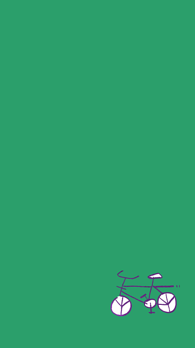 去远方自行车手绘清新创意手机壁纸背景