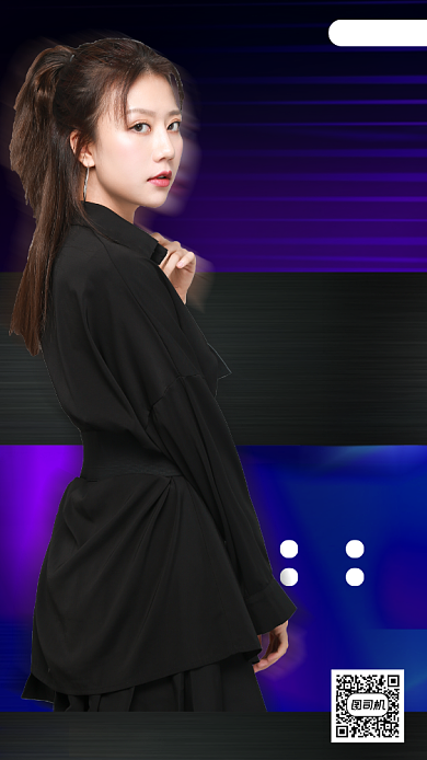 双十一女装促销时尚简约手机海报背景