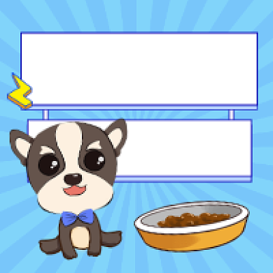 狗子罐头测评简约插画公众号次图背景