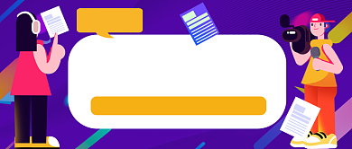 中国记者节手绘卡通公众号首图背景