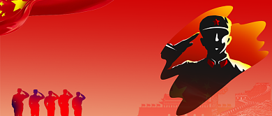 建军节致敬老兵中国风公众号首图背景