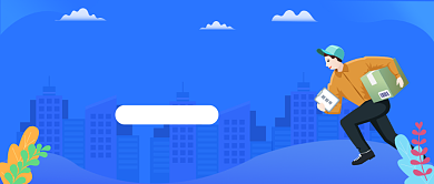 双11快递服务插画公众号首图背景