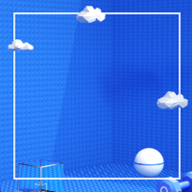 品牌狂欢促销蓝色简约公众号次图背景