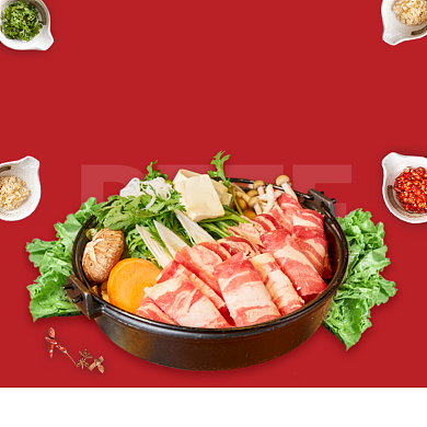 牛肉火锅促销主图背景