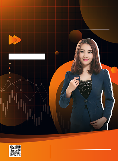 金融黑橙基金投资理财网络直播海报背景