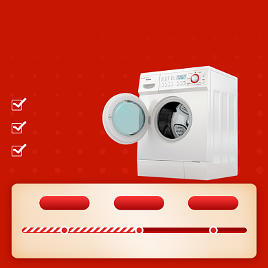 双十二洗衣机预售简约促销主图背景