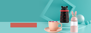 开学季水杯保温杯促销banner背景