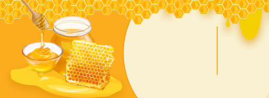 蜂蜜电商促销banner背景