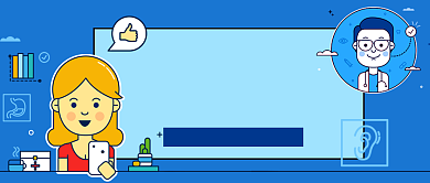 在线问诊手绘卡通公众号首图背景