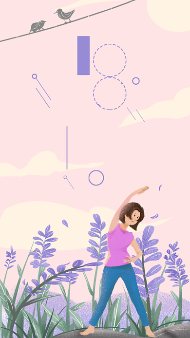 卡通早安你好励志文章配图背景