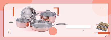厨具百货淘宝电商banner图背景