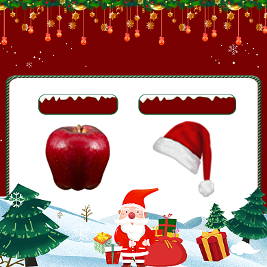 惊喜平安夜买苹果送圣诞帽组合促销主图背景