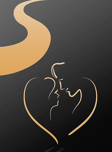 结婚周年庆黑金简约印刷海报背景