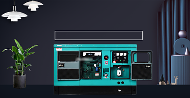 智能变频发电机促销海报背景