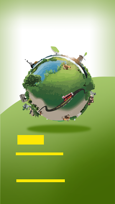 垃圾分类公益手机海报背景