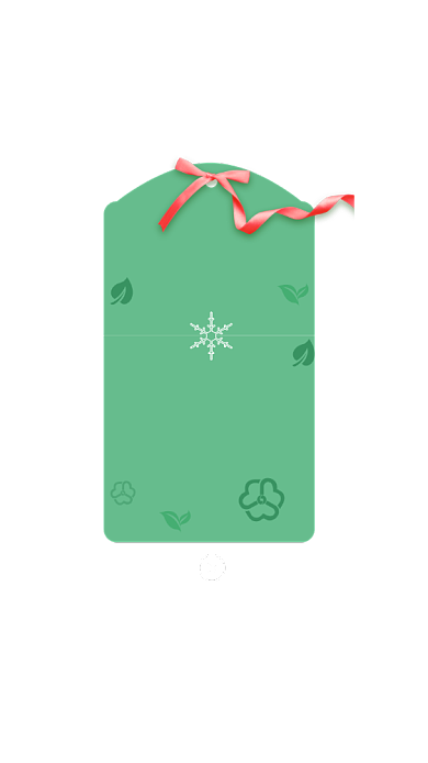 绿色小清新幸运标签弹窗背景