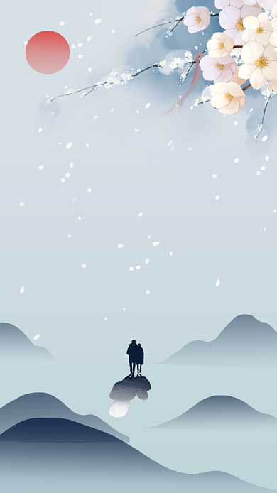 九月九重阳节中国风创意宣传手机海报背景