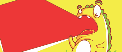 活动福利促销吃惊卡通公众号首图背景