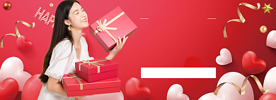 情人节七夕女装促销banner背景