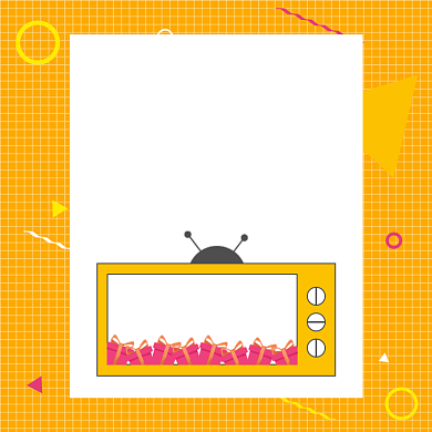 感恩节直播促销黄色手绘卡通主图背景