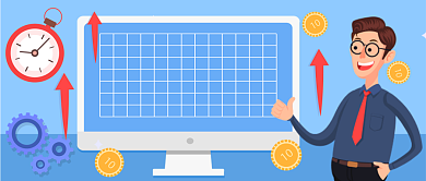 金融科技股票手绘卡通公众号首图背景