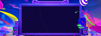 88全球狂欢节蓝色促销通用活动banner背景