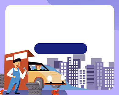 汽车保养手绘卡通小程序封面背景