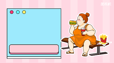 美食吃播挑战大胃王横版海报背景