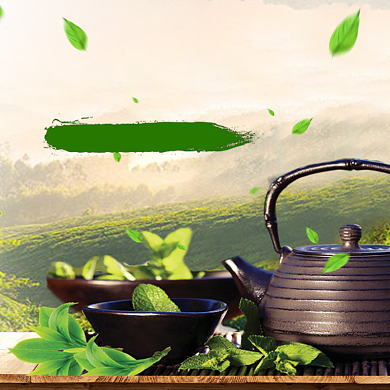 春茶节主图直通车模板背景